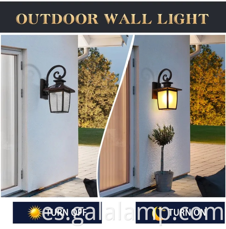 Elegante iluminación de pared impermeable para hoteles y villas de lujo